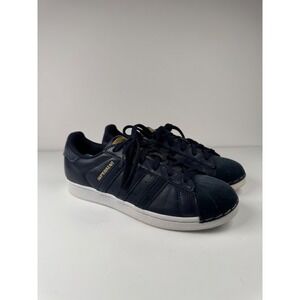Adidas Superstar Originals Classic Sneakers Blue Velvet Velour Women's Size 7.5